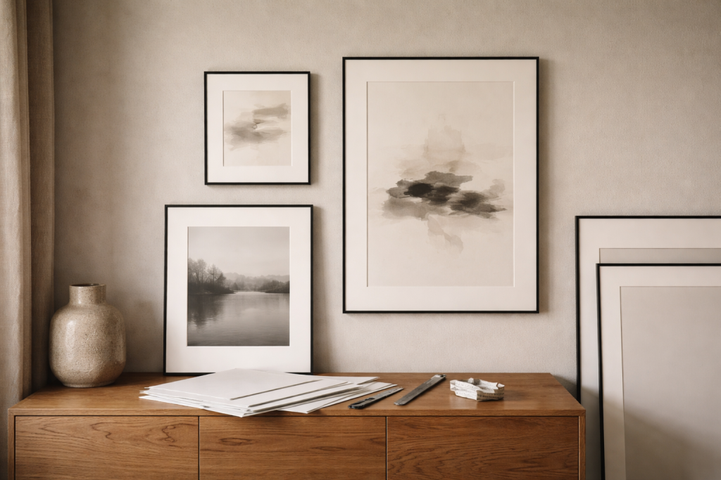 A-format eller 50x70? Mit størrelseskort til rammer, så væggen falder til ro