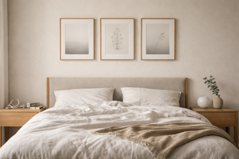 Billeder over sengen uden uro: 3 layouts og mine faste cm-regler