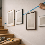 Billedvæg i trappeopgangen uden skæve nerver: min centerlinje-metode, der altid holder