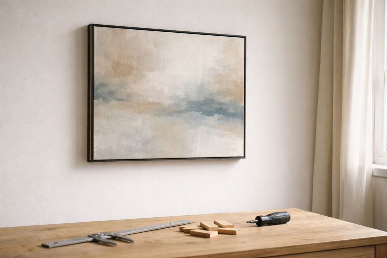 Giv dit lærred ro på væggen: min mål-sikre guide til svæveramme og indramning