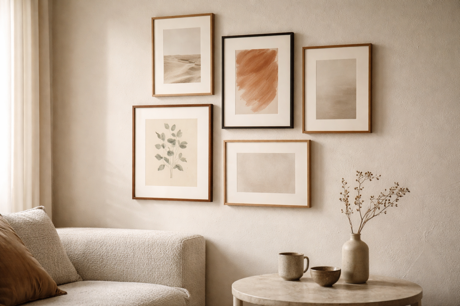 Væggen må gerne være varm: sådan bruger du mørke trærammer uden at miste det nordiske lette