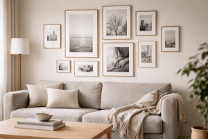 Sort-hvid vægkunst: sådan vælger du motiver, rammer og layout så udtrykket ikke bliver hårdt